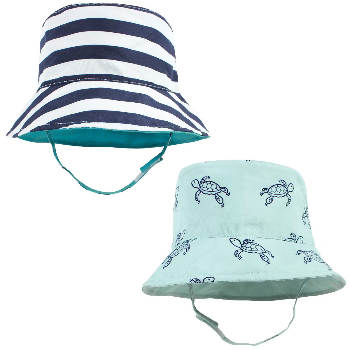 Hudson Baby Infant Boy Sun Protection Hat, Sea Turtle Stripe | Target