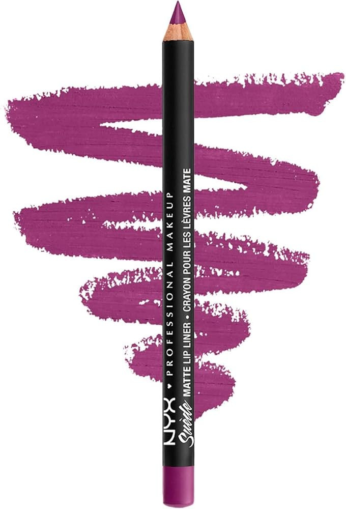 NYX PROFESSIONAL MAKEUP Suede Matte Lip Liner, Vegan Formula - Aria (Violet) | Amazon (US)