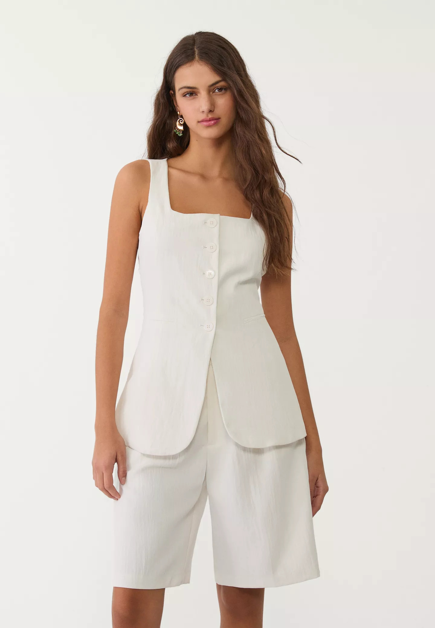 Textured flowing waistcoat | Stradivarius (UK)