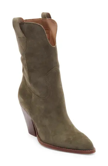 Dolce Vita Jessey Western Boot in Moss Suede at Nordstrom Rack, Size 6.5 | Nordstrom Rack
