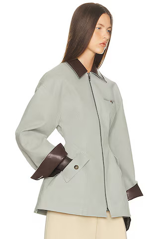 The Lady Hunting Jacket With Faux Leather Collar | FWRD 