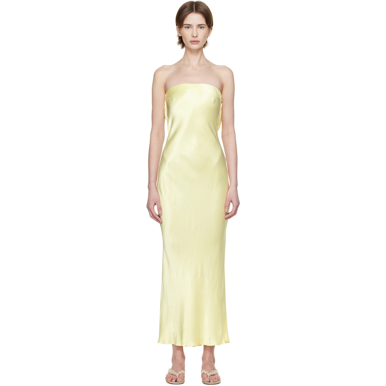BEC + BRIDGE Yellow Moon Dance Strapless Maxi Dress | SSENSE