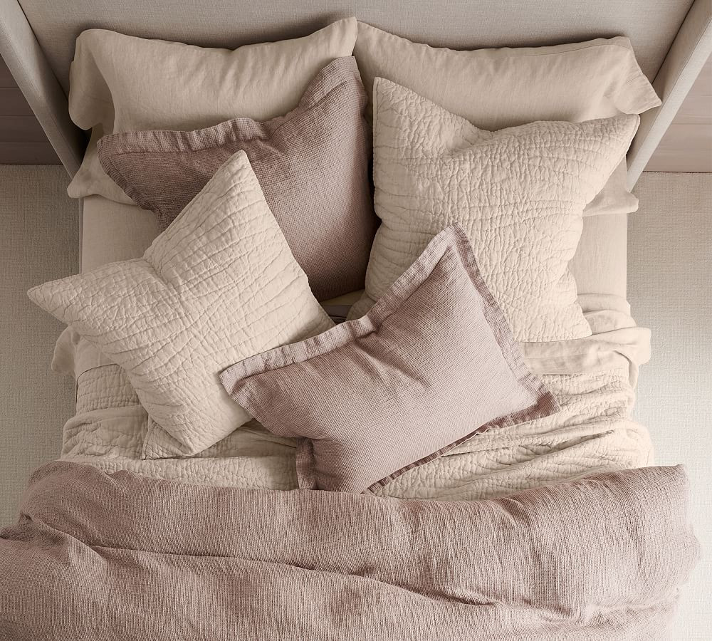 Belgian Flax Linen Handcrafted Quilt | Pottery Barn (US)