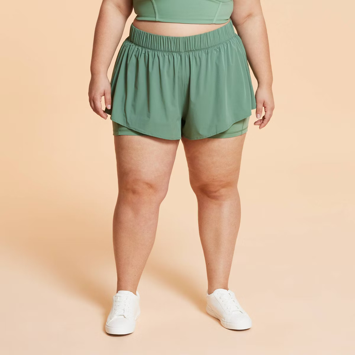 Blogilates Women's Ruffle Woven Mid-Rise Shorts | Target