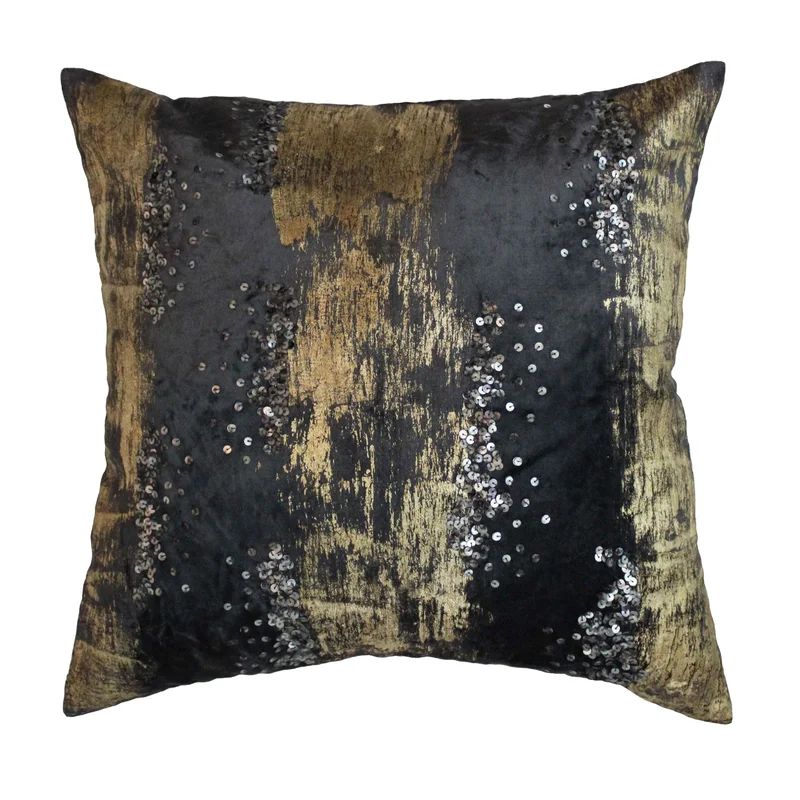 Velvet Throw Pillow with Foil and Beadwork | Wayfair North America