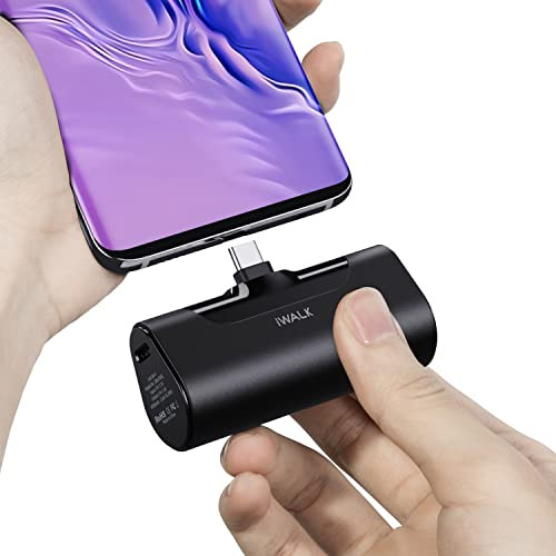 iWALK Mini Portable Charger for iPhone with Built in Cable[Upgraded], 3350mAh Ultra-Compact Power Ba | Amazon (US)