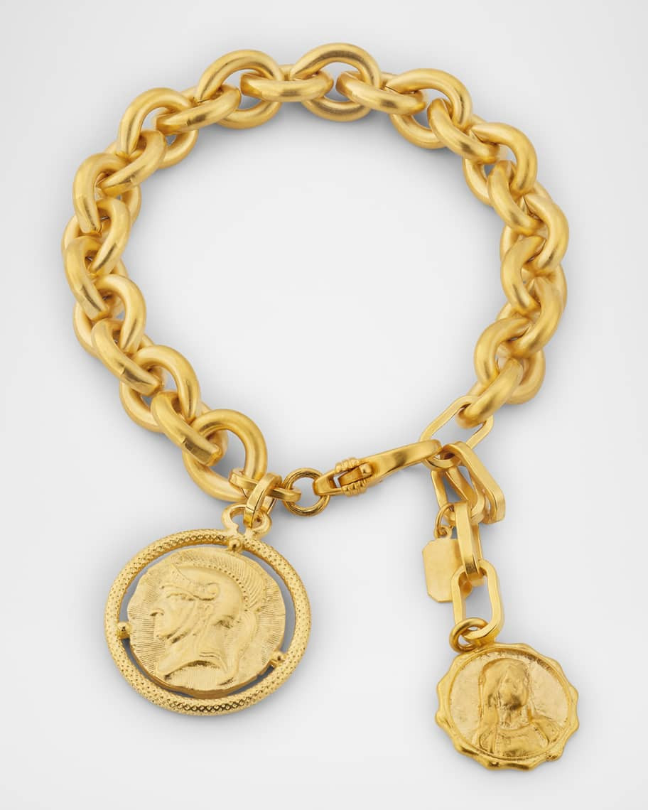 Elizabeth Cole Vinka Charm Bracelet, Coin Bracelet, Charm Bracelet, Classic Bracelet  | Neiman Marcus