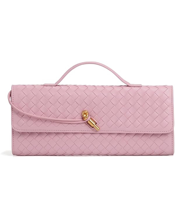 Dreubea Women's Handmade Woven Evening Bag Casual Leather Shoulder Handbag Fashion Crossbody Clut... | Amazon (US)