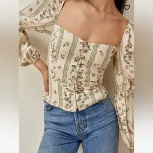 NWOT Reformation Cera Top in Heath, Sz 4 | Poshmark