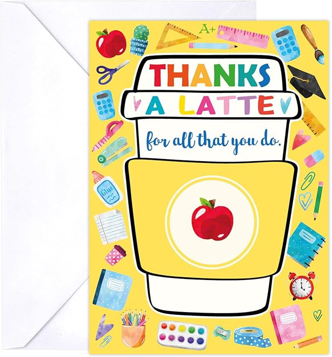 10pcs Teacher Gift Card Holders Back to School Teacher Gifts Appreciation Coffee Cards with Envel... | Amazon (US)