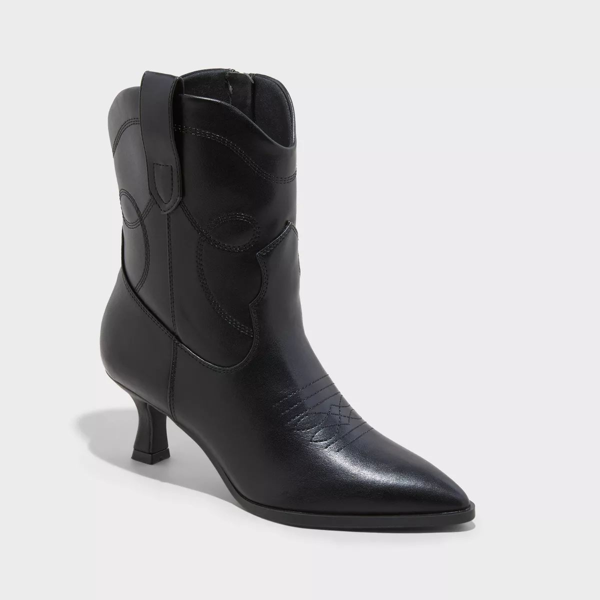 Women's Jenson Western Ankle Boots with Memory Foam Insole - Universal Thread™ Black 7 | Target