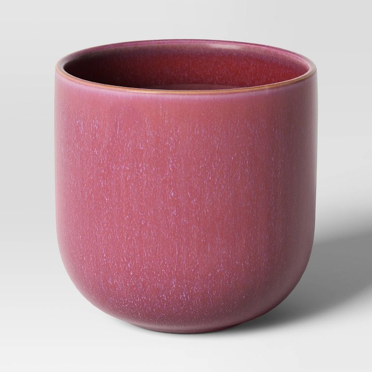 6" Wide Modern Outdoor Ceramic Planter Pot Burgundy - Threshold™ | Target