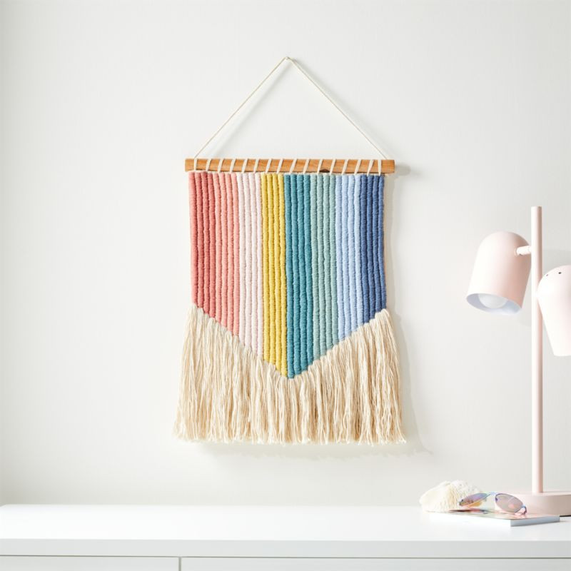 Vertical Rainbow Wall Hanging + Reviews | Crate & Kids | Crate & Barrel