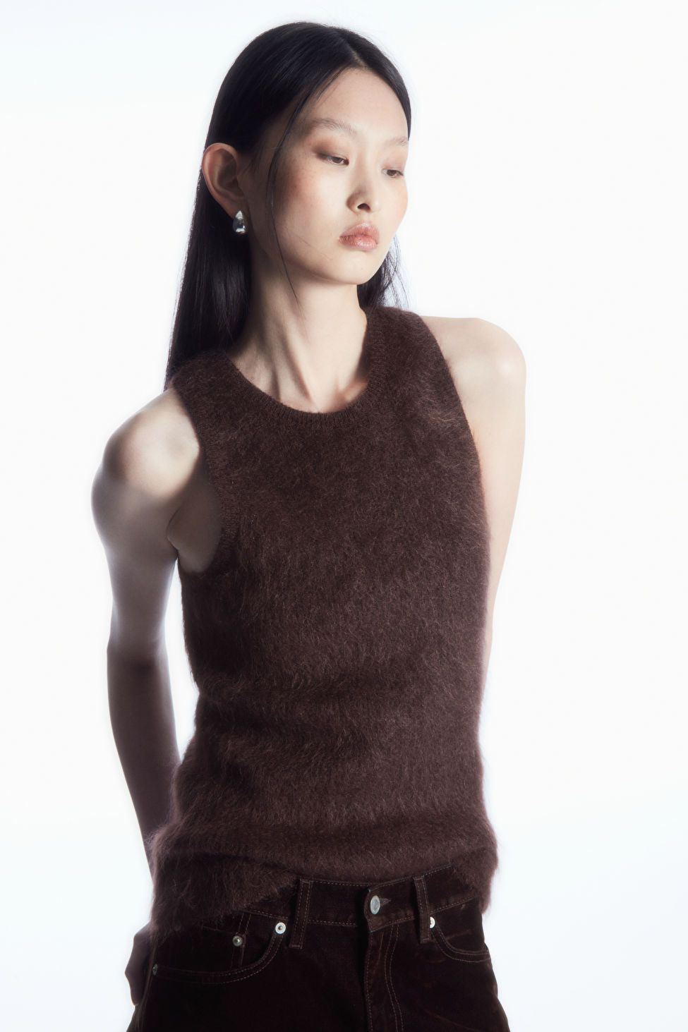 KNITTED MOHAIR VEST | COS UK