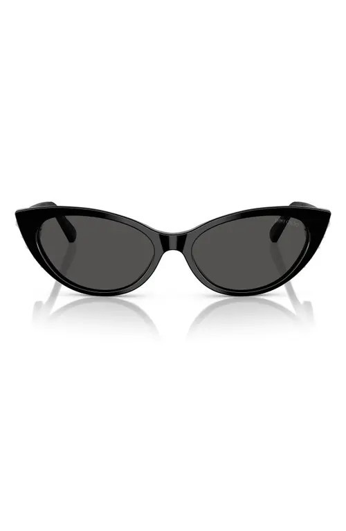 Jimmy Choo 55mm Cat Eye Sunglasses in Black at Nordstrom | Nordstrom