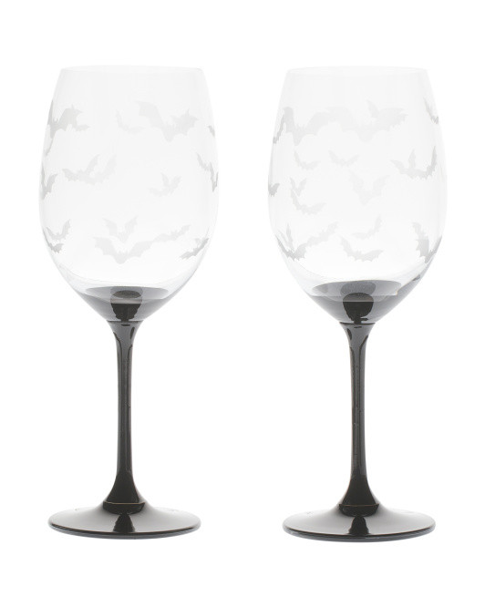 Set Of 2 Bats Glasses | TJ Maxx