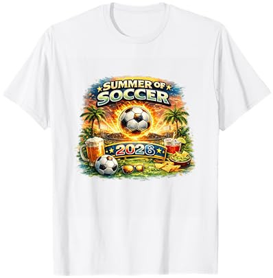 Summer of Soccer 2026 Fan Football Game Day Tropical T-Shirt | Amazon (US)