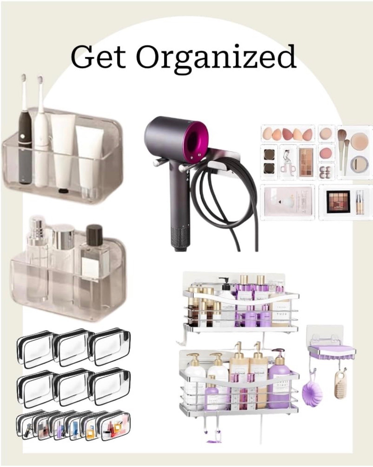 Some of my favorite items from Amazon to help organize the bathroom 🛁🫧 #organized #Organization #amaxonproducts