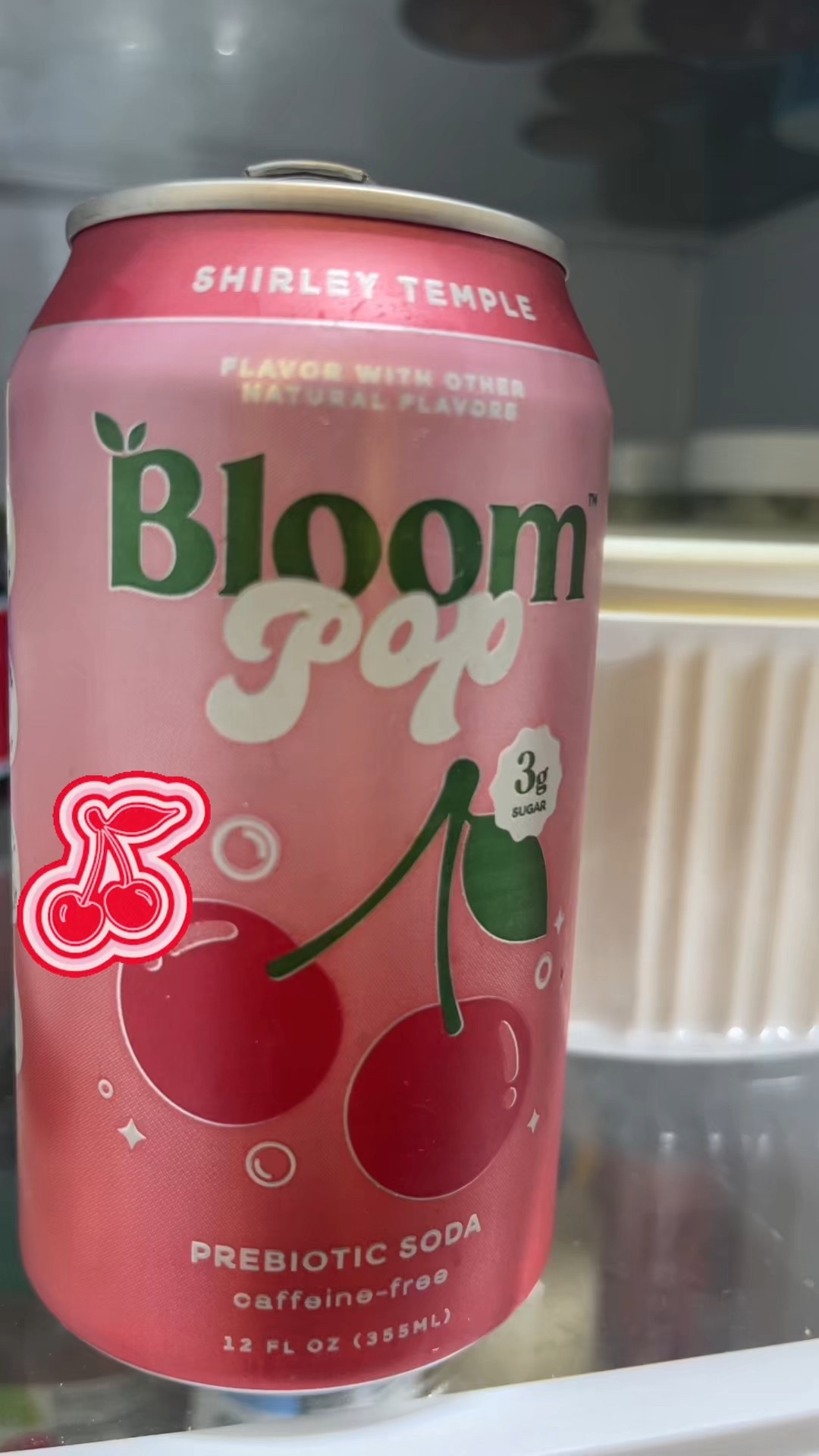 Bloom Pop Shirley Temple prebiotic soda