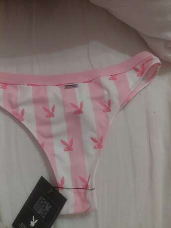 Missguided x Playboy Biancheria intima a perizoma con stampa di coniglietto rosa chiaro, realizza... | SHEIN