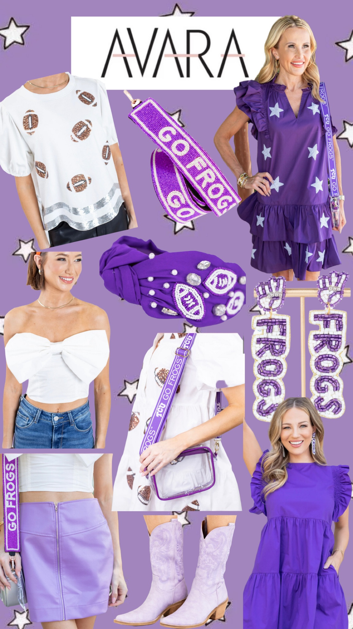 Game day is right around the corner!!! 💜🏈🐸 Obsessssssssed with these outfits from Avara! 

#LTKstyletip #LTKSeasonal #LTKBacktoSchool