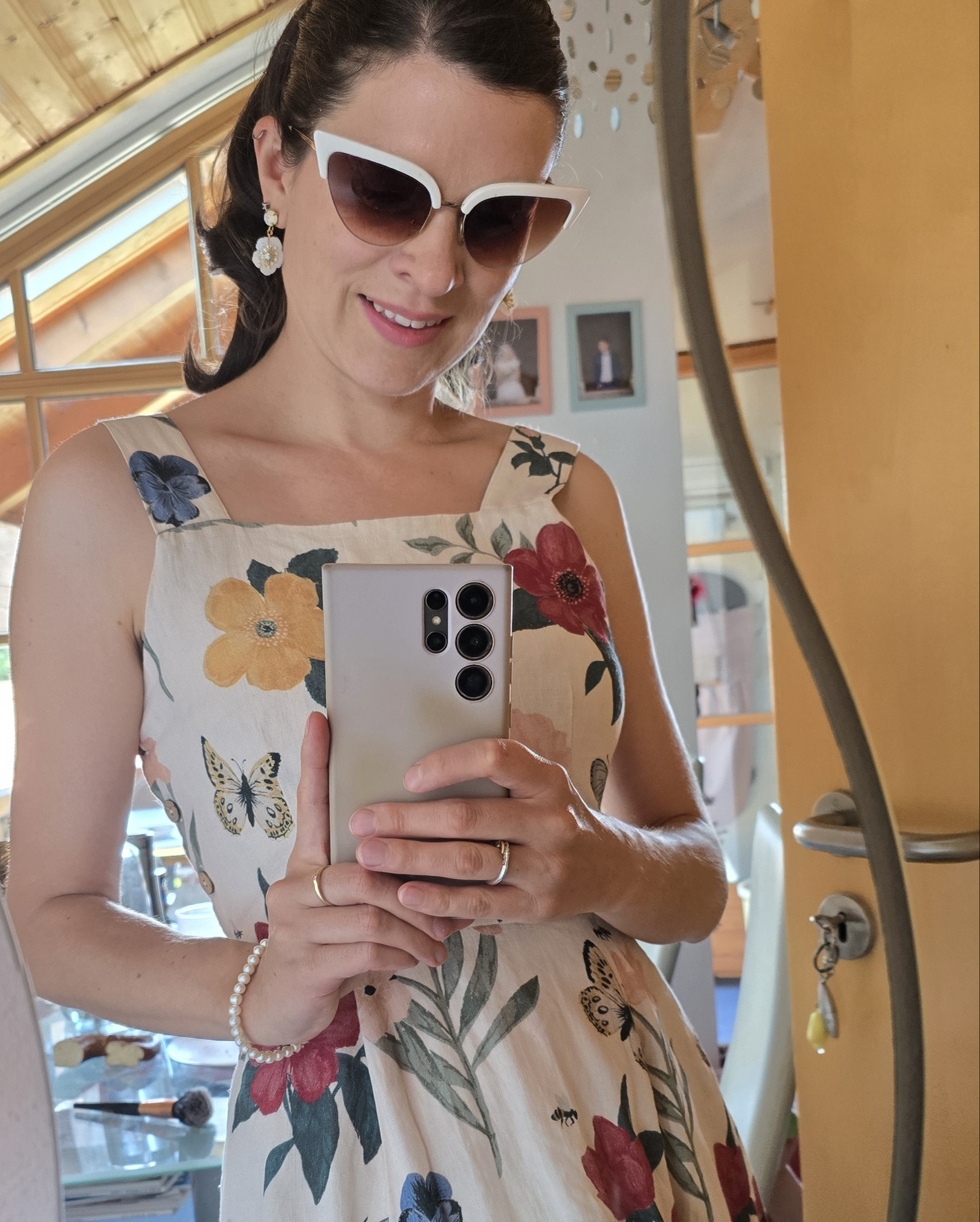 Perfect outfit for a Garden Wedding - floral linen dress and retro cat-eye sunglasses 

#LTKsummer #LTKwedding #LTKstyletip