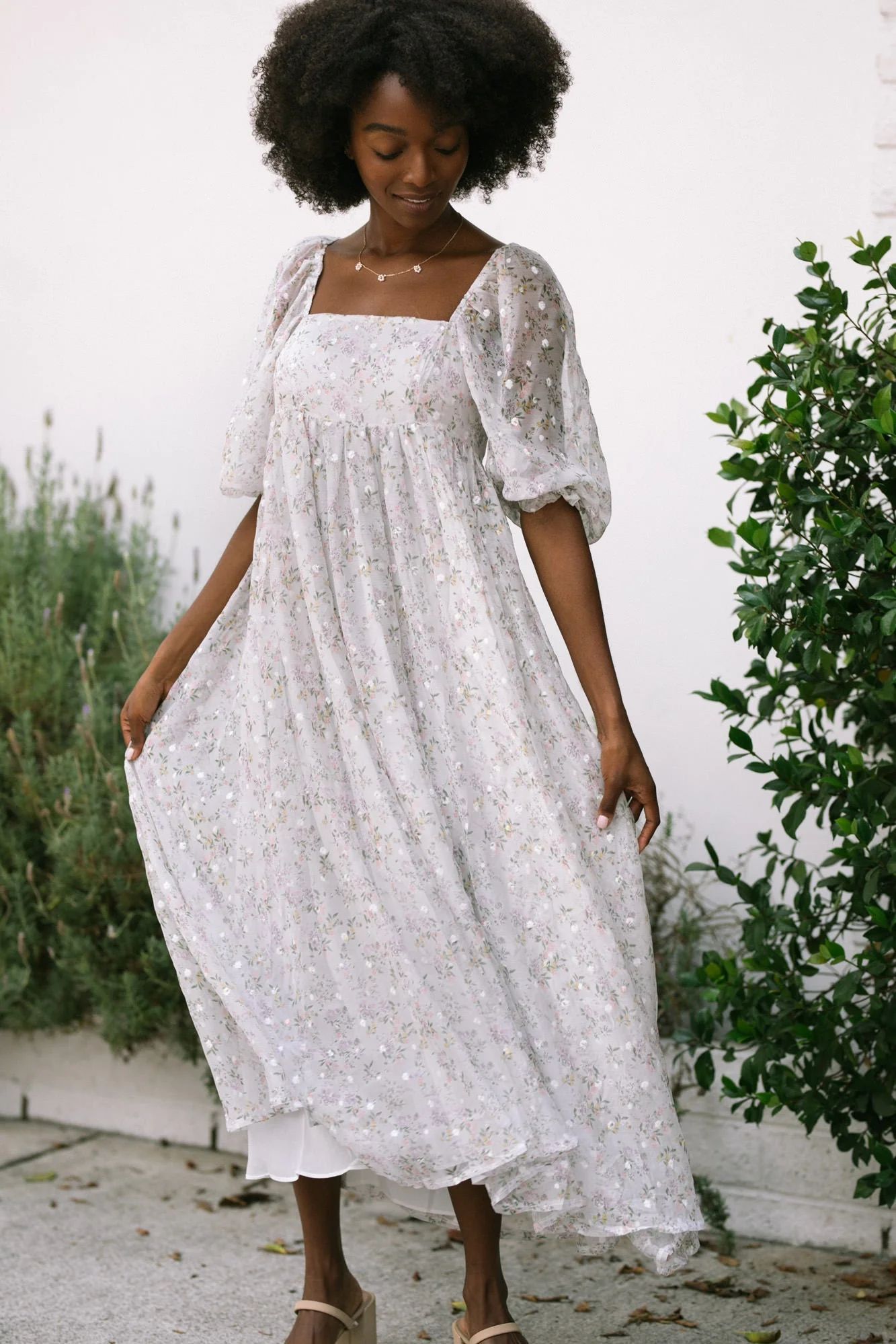 Irina Babydoll Maxi Dress | Morning Lavender