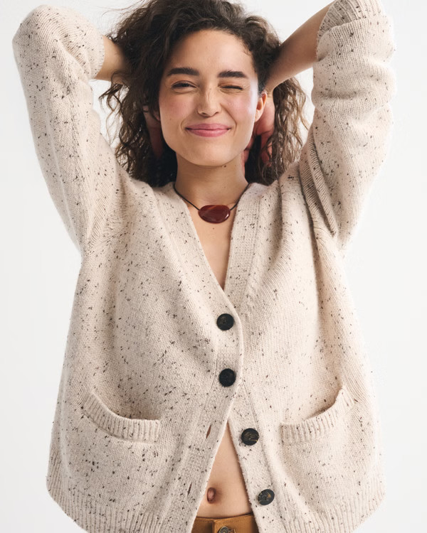 Dad V-Neck Cardigan | Abercrombie & Fitch (US)