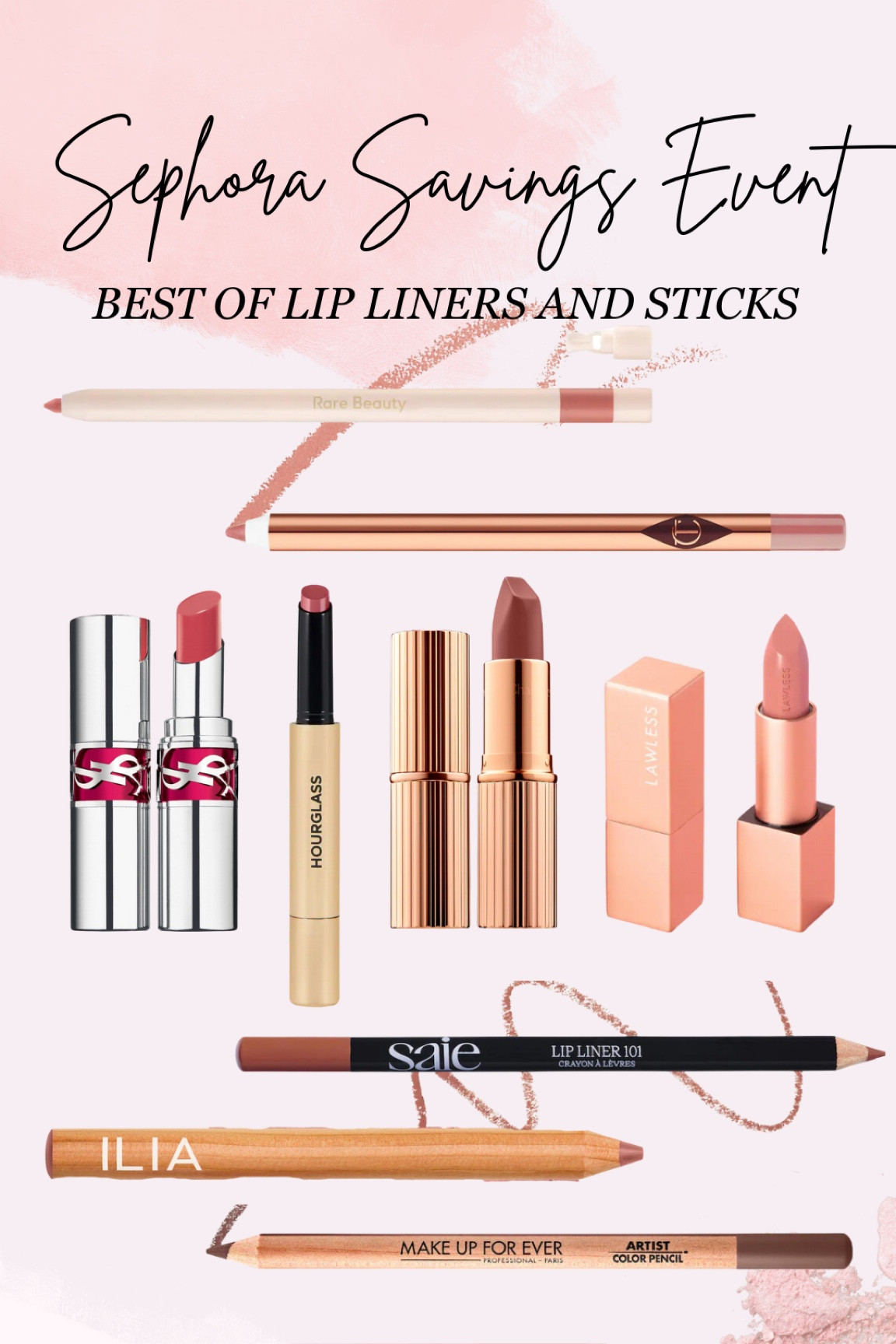 Happy Sephora Holiday Sale!!! 🖤Wanted to share my picks for best of lip liners and sticks! 

Rouge members can start shopping 20% off site wide today! Use code: SAVINGS at check out!  

#LTKBeauty #LTKHoliday #LTKSaleAlert