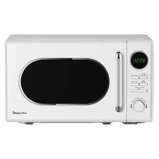 Magic Chef 0.7 cu. ft. Retro Countertop Microwave in White MC77CMW - The Home Depot | The Home Depot