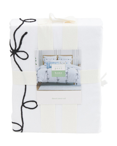 3pc Embroidered Bows Duvet Cover Set | TJ Maxx