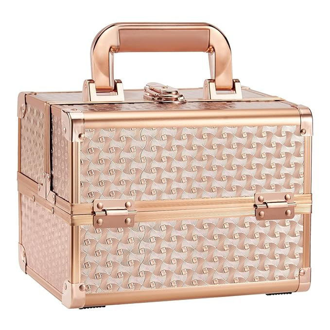 Joligrace Beauty Makeup Train Case for Lady Portable Cosmetic Box Jewelry Organizer Lockable with... | Amazon (US)