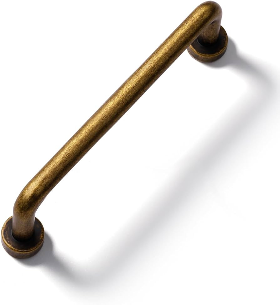 10 Pack Antique Brass Cabinet Bar Pulls 3.78" Hole Center Classic Vintage Retro Drawer Handles Ki... | Amazon (US)