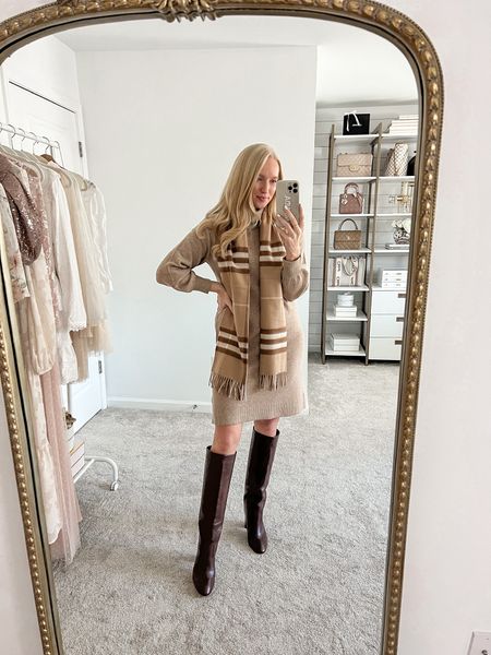 Stay warm this season with a neutral holiday dress from J.Crew Factory. Now on sale for 60% off so grab it while you can. These Nordstrom boots are now re-stocked just in time for the holiday season  

#LTKHoliday #LTKSeasonal #LTKstyletip