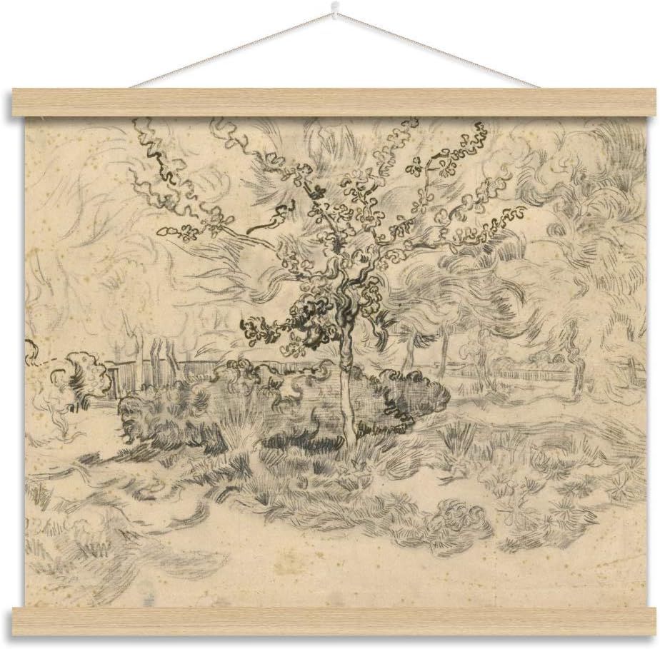 Kocreat Post Impressionism Trees in The Garden of The Asylum Wall Art Van Gogh Sketch Oil Paintin... | Amazon (US)