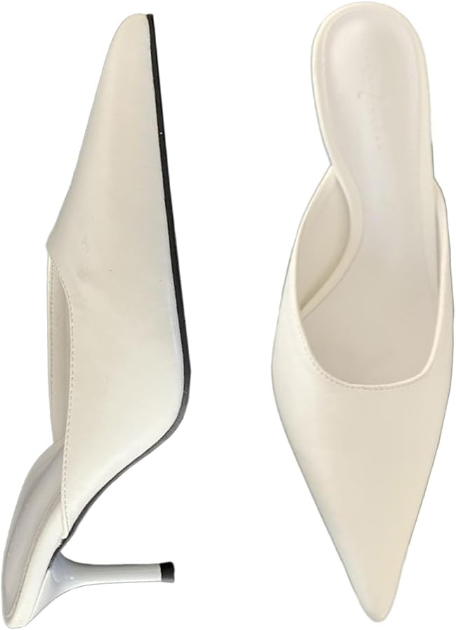 Women's Patent Leather Stiletto Pumps Pointed Closed Toe Heel Sandals Fashion Dressy Slip-on Heel... | Amazon (US)