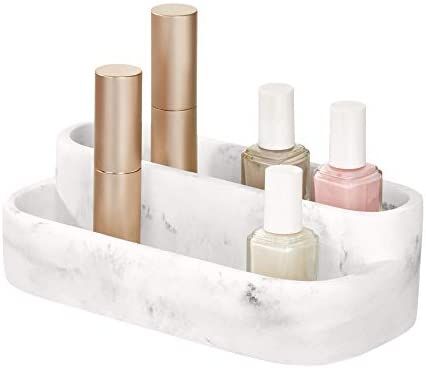 iDesign Dakota 2-Tier Makeup and Cosmetic Storage Bathroom, Countertop, Vanity, 8" x 3.9" x 2.54"... | Amazon (US)