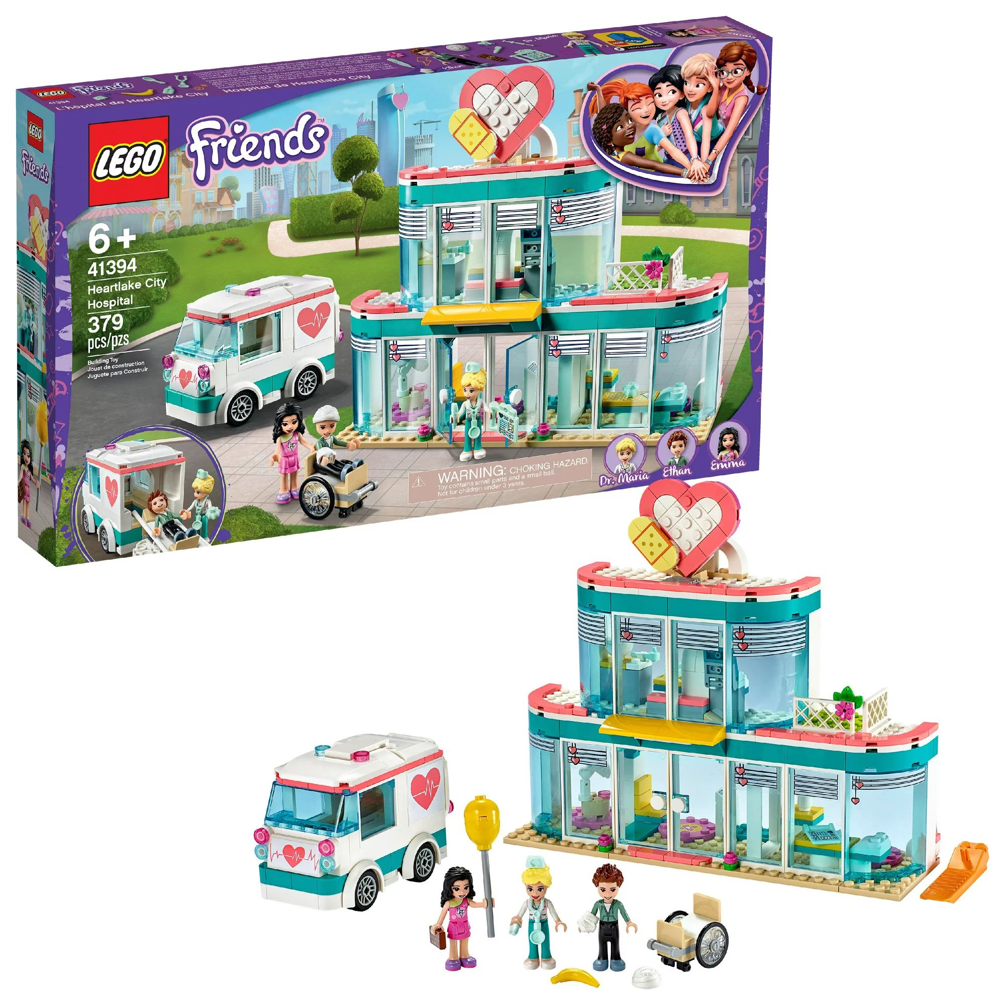 LEGO Friends Heartlake City Hospital 41394 Doctor Toy Building Kit (379 Pieces) | Walmart (US)