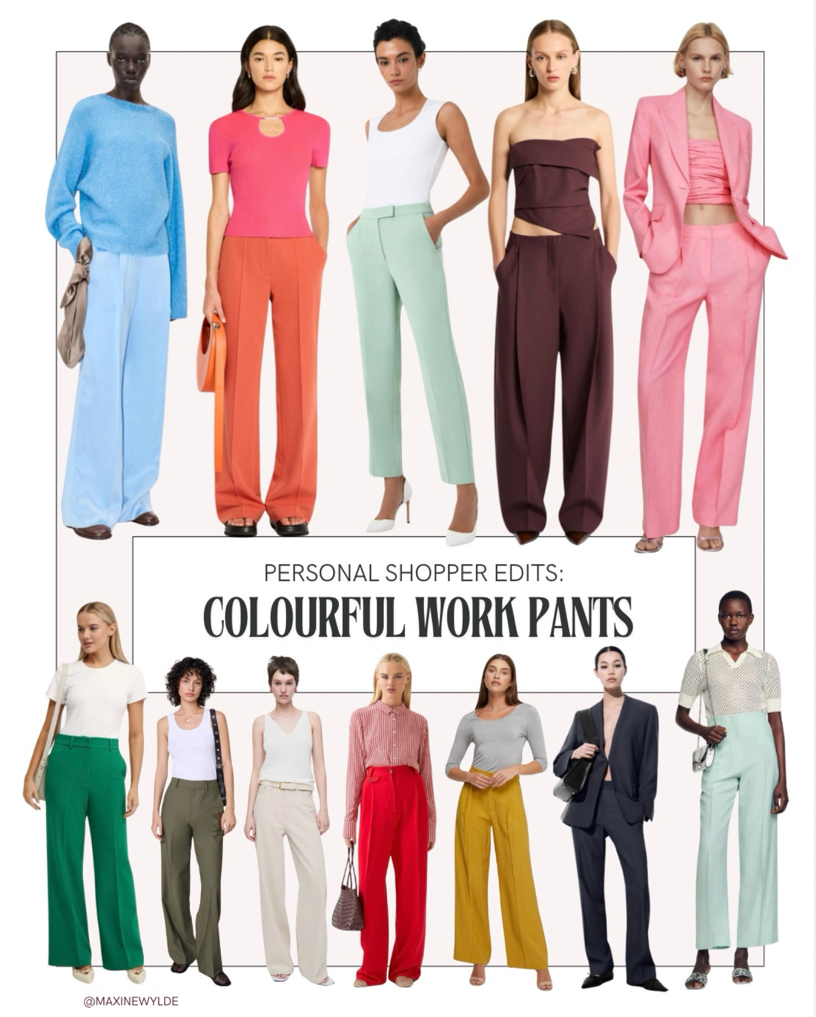 Personal Shopper Edit: Colourful & comfortable work trousers! You can never have too many pants! Love these options in all of these fun colours to make cute corporate girlie outfits! 

#LTKstyletip #LTKaustralia #LTKworkwear