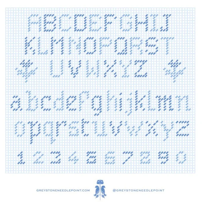 Alphabet Chart | Greystone Needlepoint