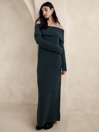 Rosie Off-Shoulder Sweater Dress | Banana Republic (US)