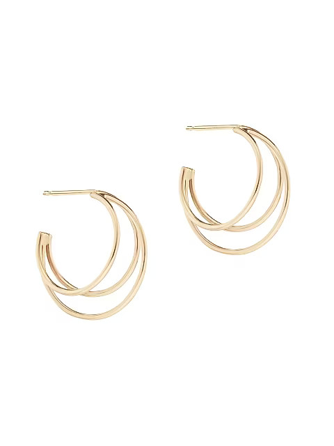 14K Yellow Gold Triple Wire Hoops | Saks Fifth Avenue