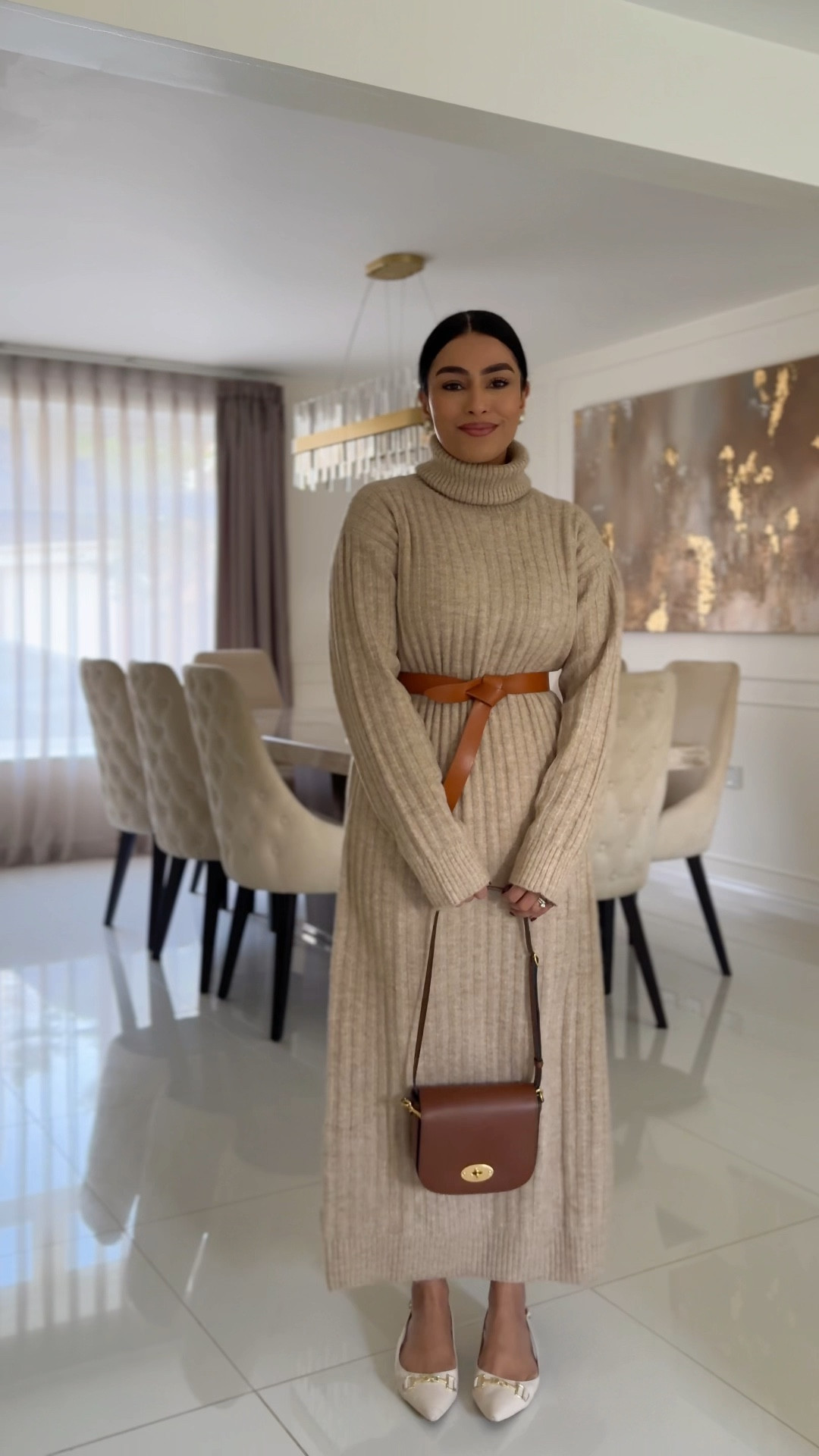 Autumn outfit, transitional outfit, autumn dress, Mango, knit dress, maxi dress, Isabel Marant knot belt, Mulberry Darley bag, crossbody bag, casual chic 

#LTKautumn #LTKuk #LTKstyletip