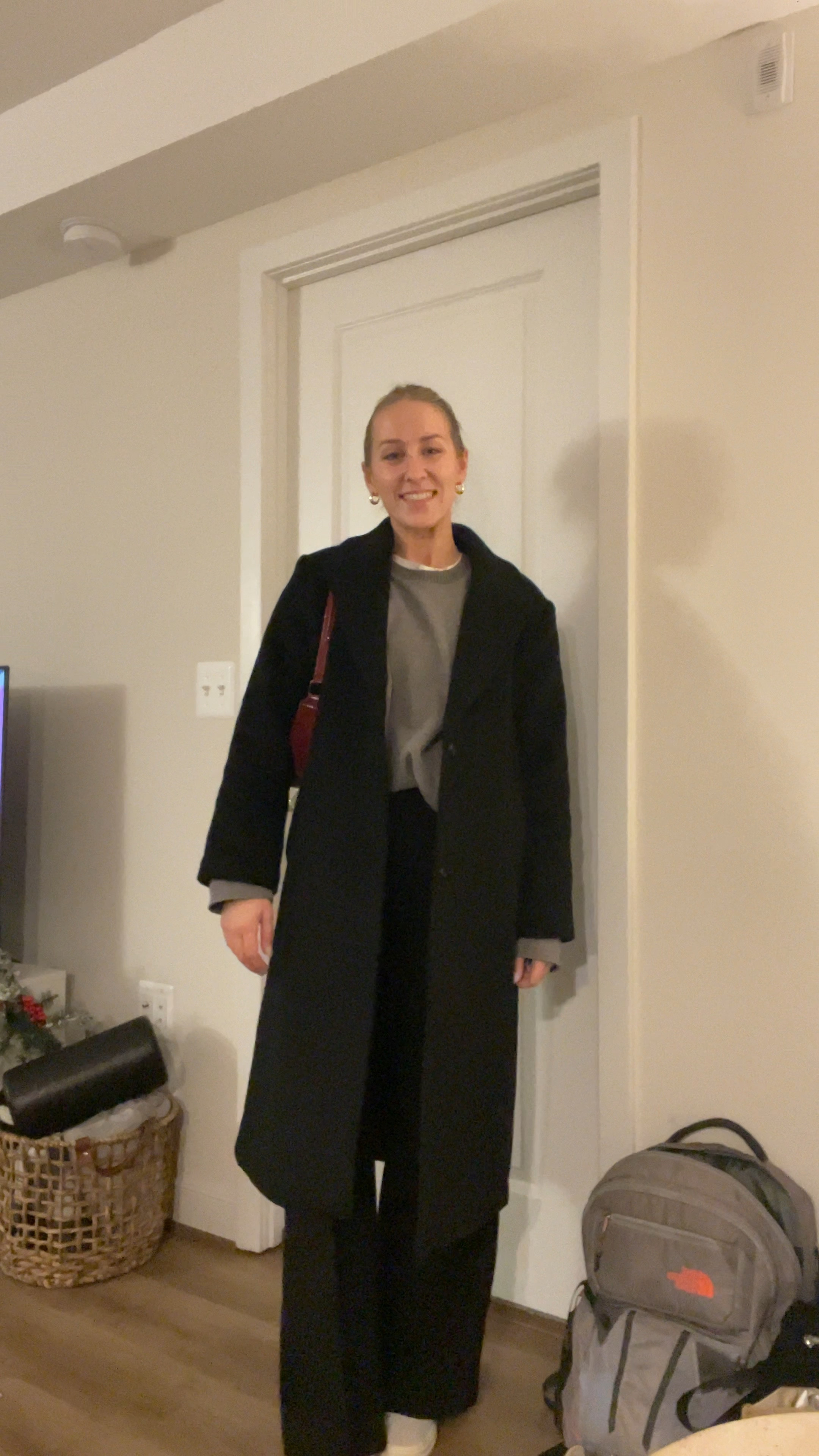 dinner in the city with friend ✨🍝
the coat is an XS regular, and I got the trousers in a size 25 (not curve love) which is true to size for me! 

#LTKTravel #LTKWorkwear #LTKSeasonal