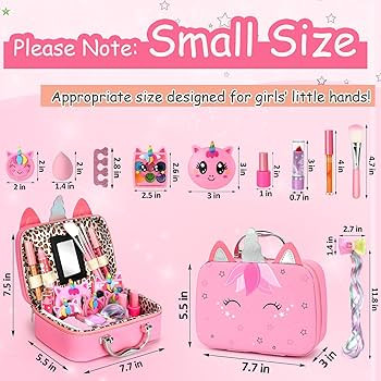 Kids Washable Makeup Girls Toys - Girls Makeup Kit for Kids Make up Set Real Makeup for Kid Littl... | Amazon (US)