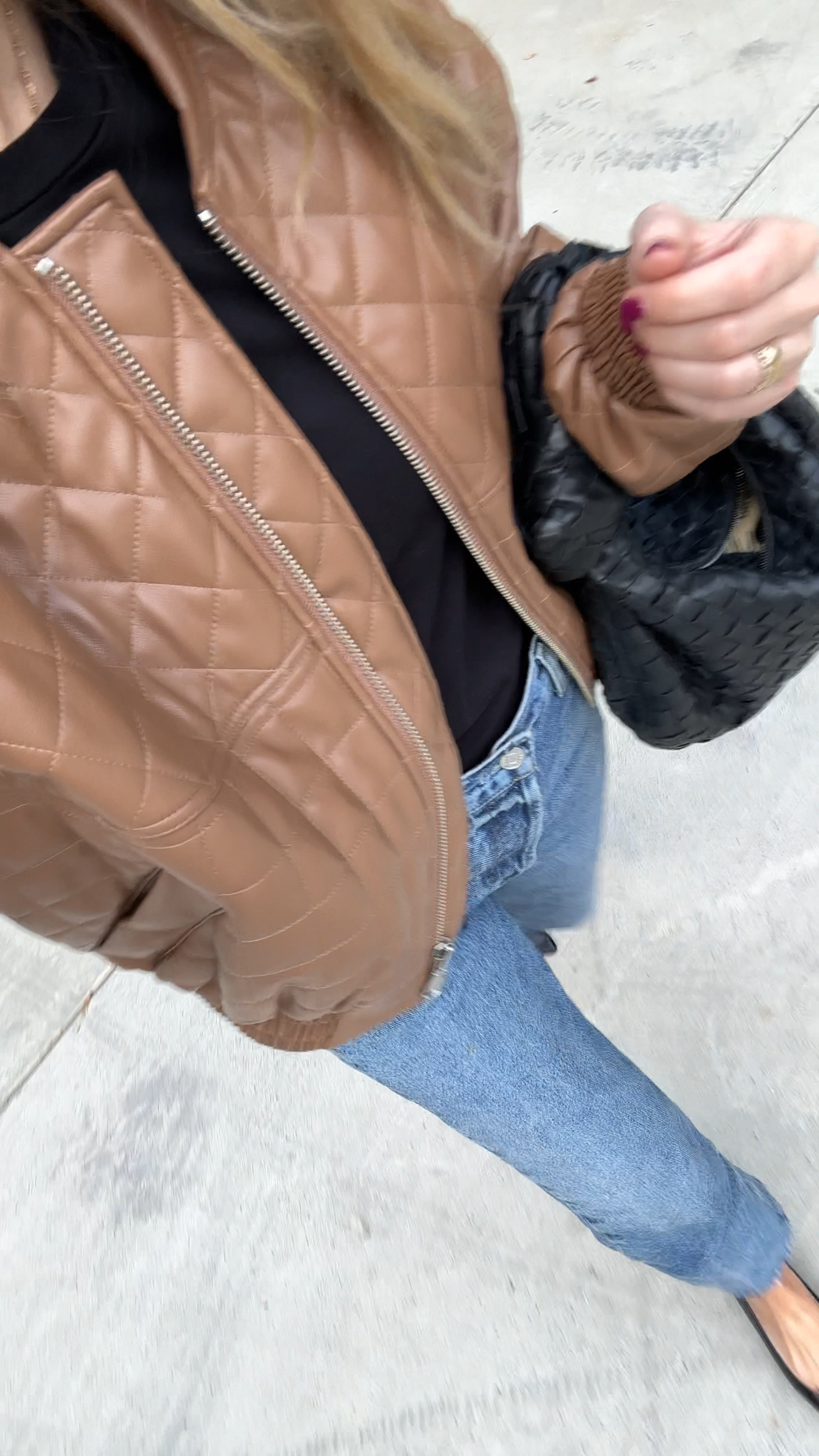 Quilted Vegan Leather Bomber Jacket – MAYSON the label