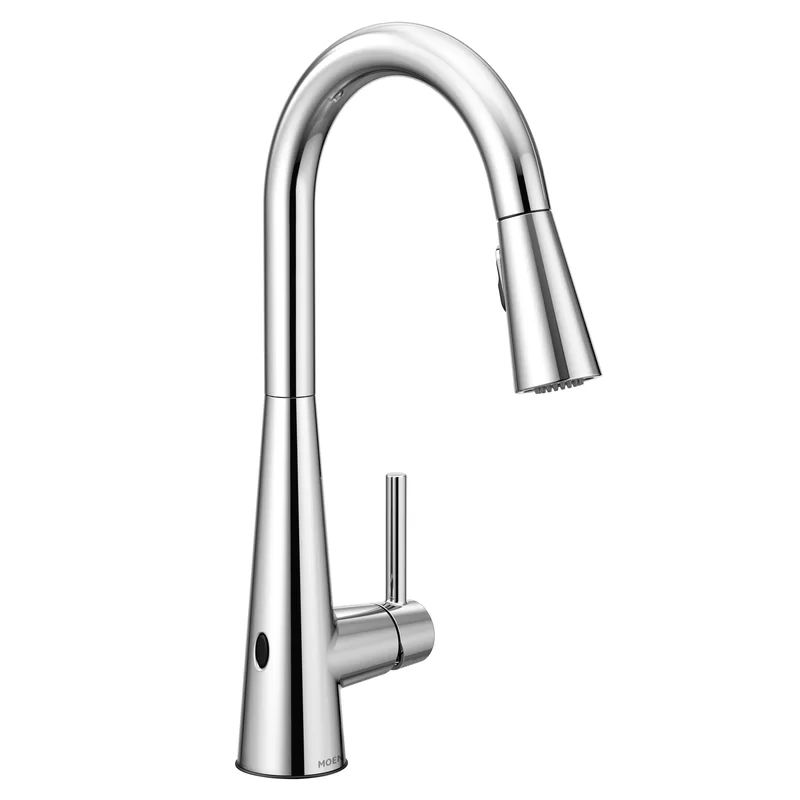 7864EWC Sleek Pull Down Touchless Single Handle Kitchen Faucet with Power Clean and Reflex | Wayfair North America