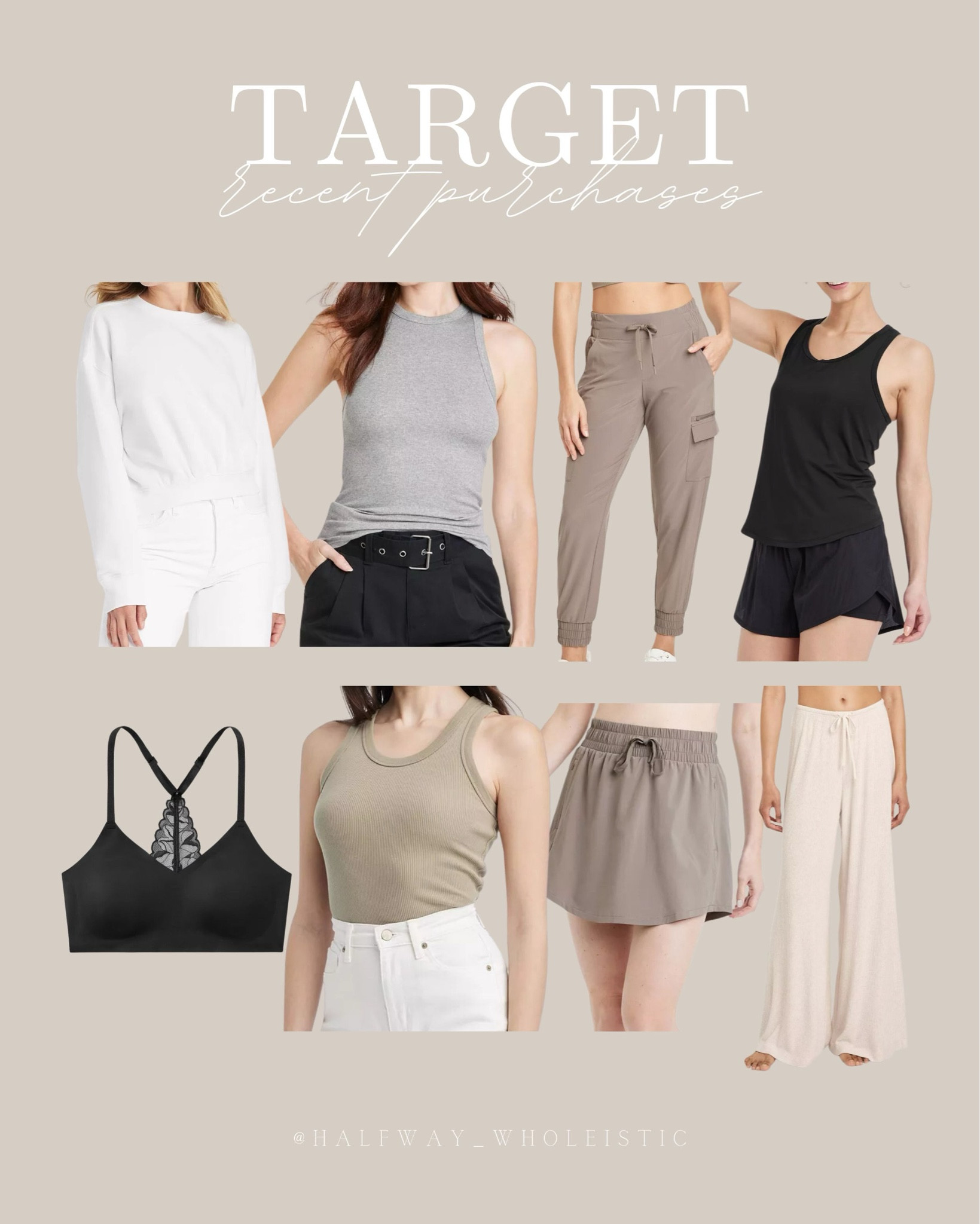 Target recent purchases - found the cutest athleisure! I wear SMALL in tops and XS in bottoms 

#LTKStyleTip #LTKActive #LTKSeasonal