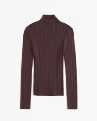 Women's Slim Rib Turtleneck Sweater | Women's New Arrivals | Abercrombie.com | Abercrombie & Fitch (US)