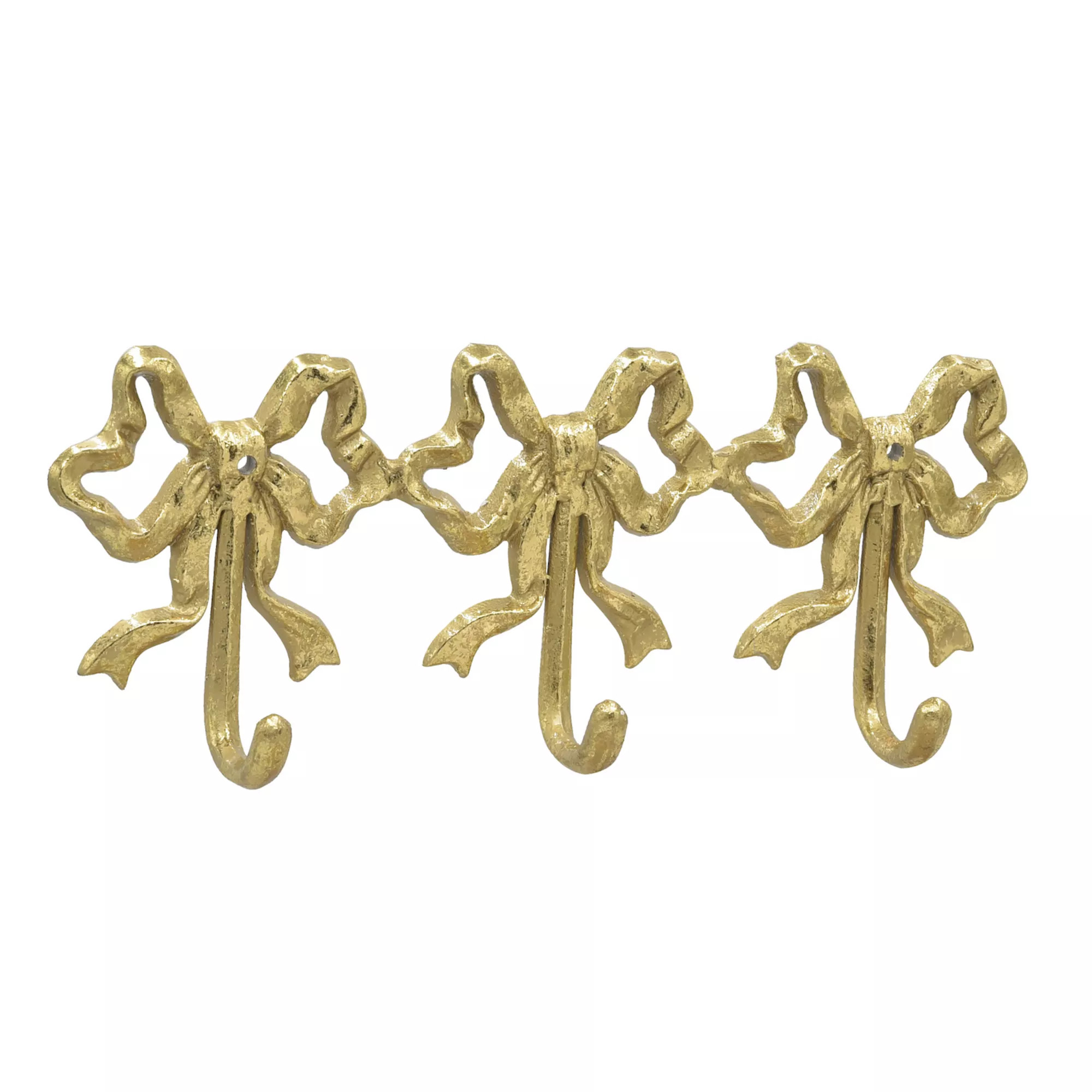 Belle Maison 3-Piece Gold Bow Cast Metal Hook Set | Kohl's